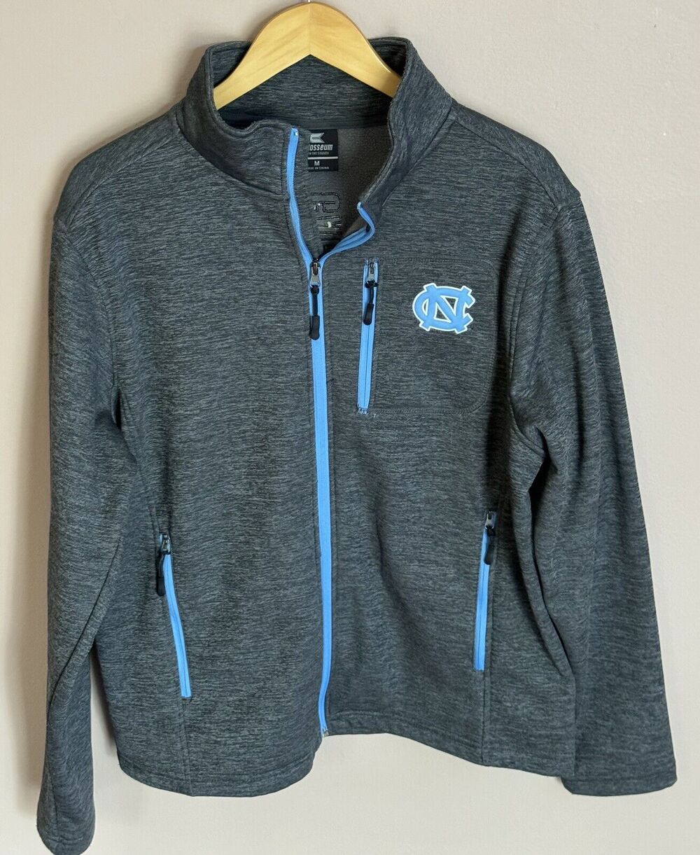 Colosseum North Carolina Tar Heels Gray Pullover Jacket Medium